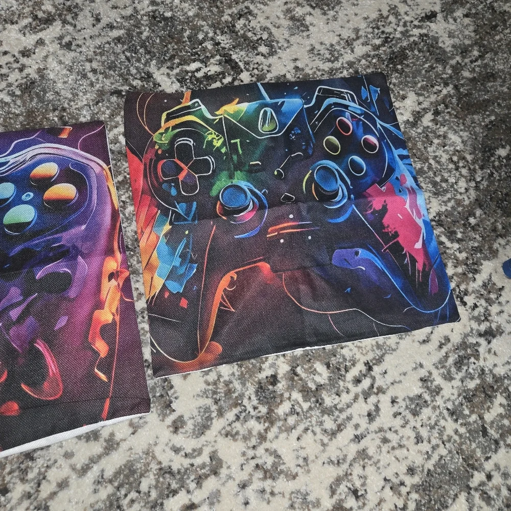 Colorful Gaming Controller Pillow Covers